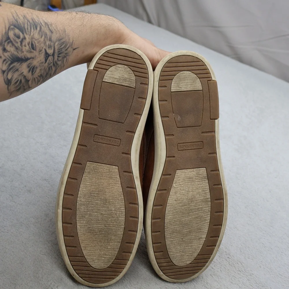 Deer Stags Big Boys 7M Oxford Sneakers‎ Brwn Faux Leather Casual Walk Conrad JR